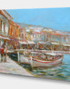 Two Vintage Fishing Boat - Sea & Shore Painting Print on Wrapped Canvas