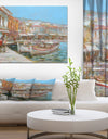 Two Vintage Fishing Boat - Sea & Shore Painting Print on Wrapped Canvas