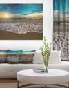 Beach sunset in Blue Sky - Sea & Shore Photography on wrapped Canvas