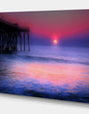 Pier sunrise with Purple Sunset - Sea & Shore Photography on wrapped Canvas