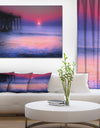 Pier sunrise with Purple Sunset - Sea & Shore Photography on wrapped Canvas