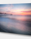 Soft Waves on Pier Sunrise - Sea & Shore Photography on wrapped Canvas