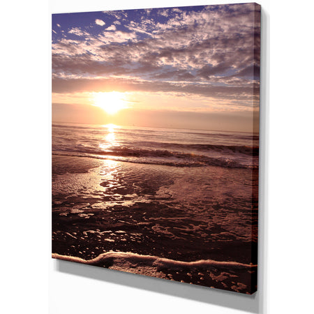 Beach Sunset in Tropical Ocean Water - Sea & Shore Photography on wrapped Canvas