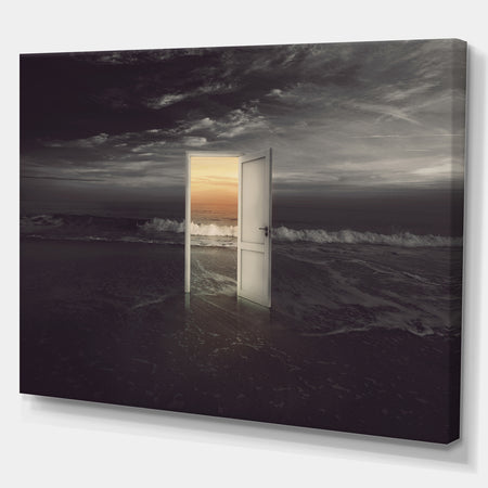 Open door into the colorful sunset - Sea & Shore Photography on wrapped Canvas