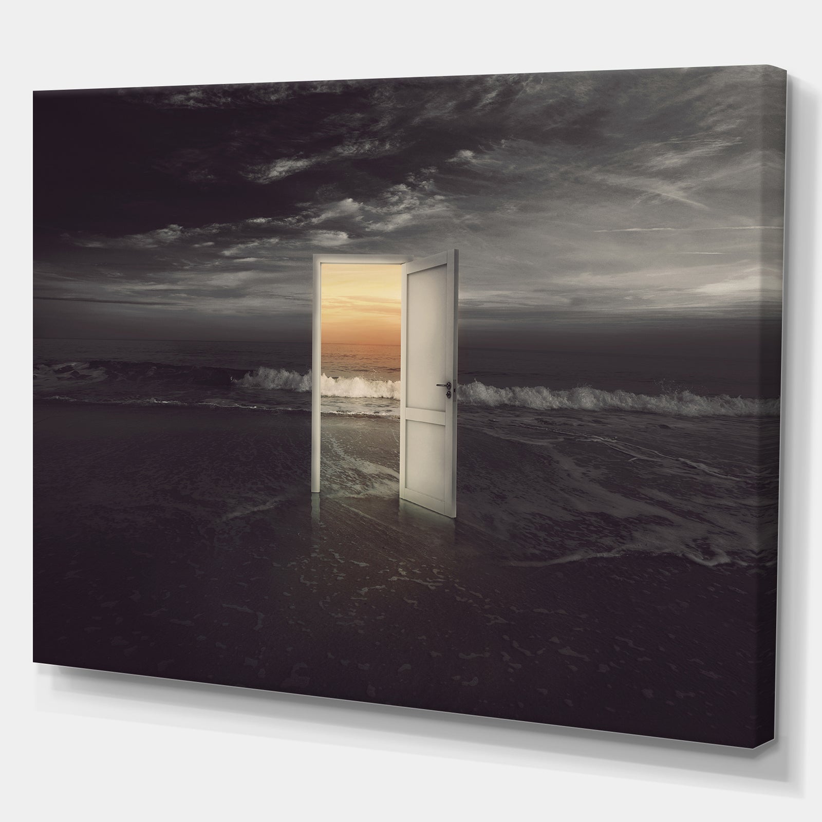 Open door into the colorful sunset - Sea & Shore Photography on wrapped Canvas