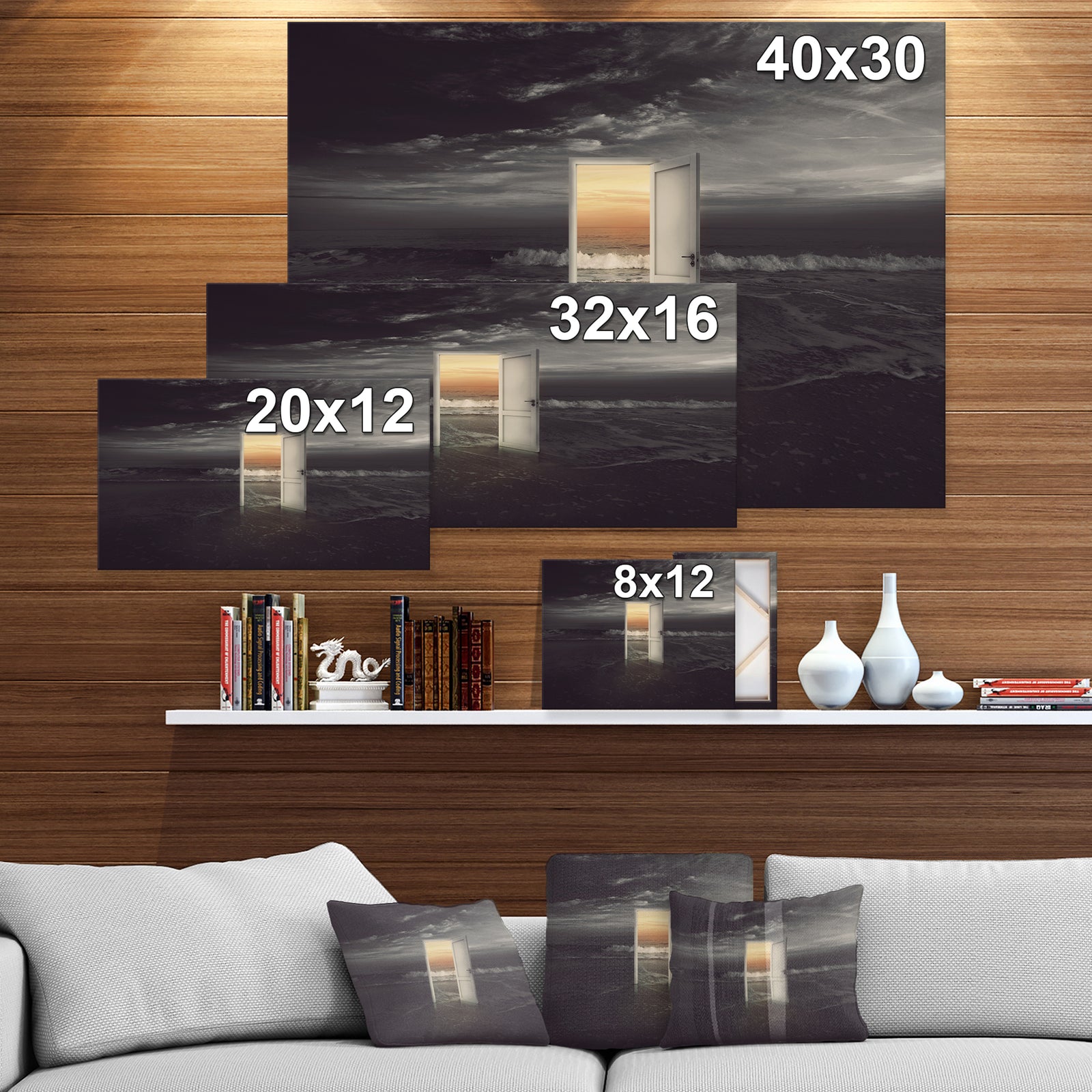 Open door into the colorful sunset - Sea & Shore Photography on wrapped Canvas