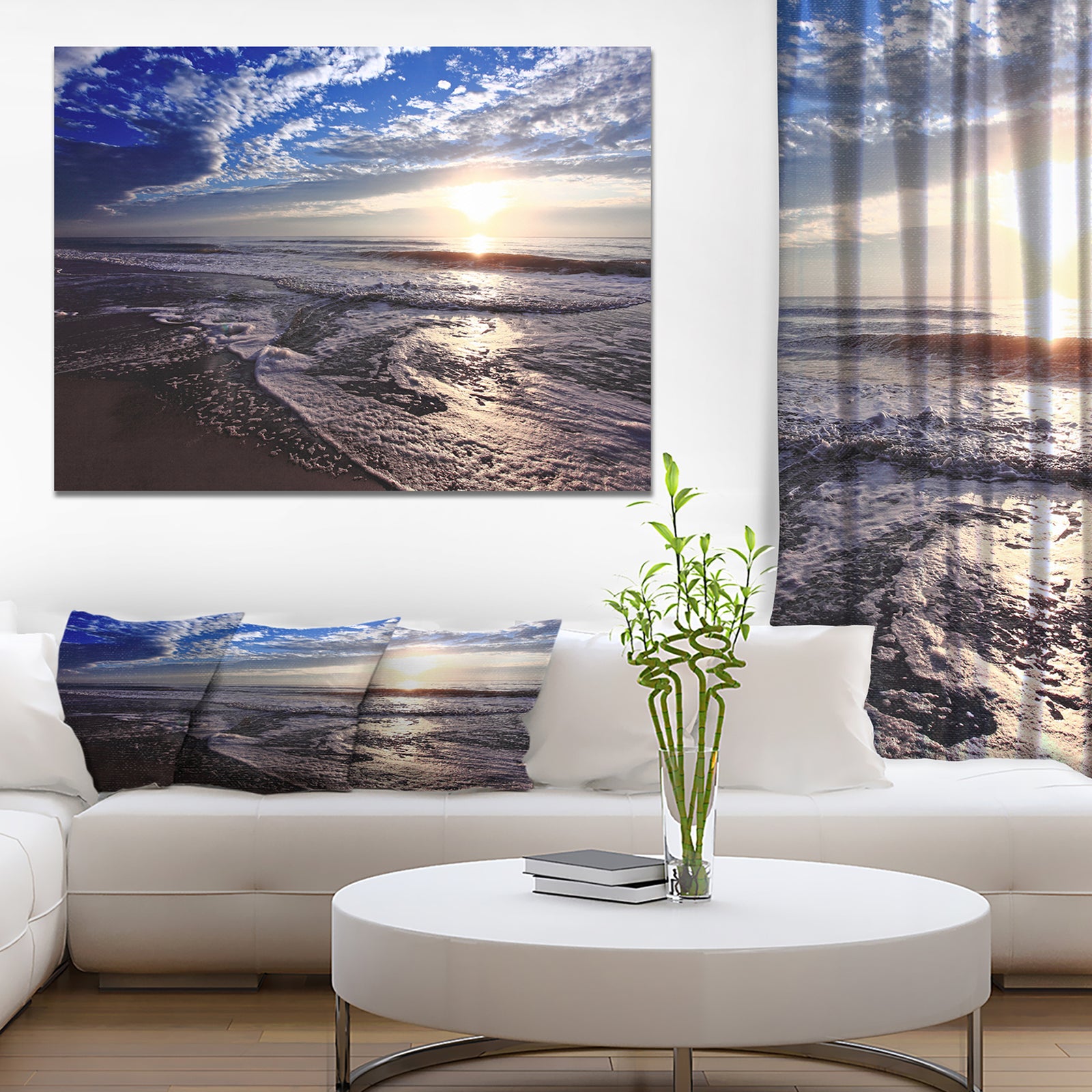 Sunset in Tropical Ocean Water - Sea & Shore Photography on wrapped Canvas