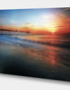 Sunrise by the pier - Sea & Shore Photography on wrapped Canvas