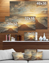 Devided ocean in Sunset - Sea & Shore Photography on wrapped Canvas