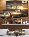 Grassy and beach sunset - Sea & Shore Photography on wrapped Canvas