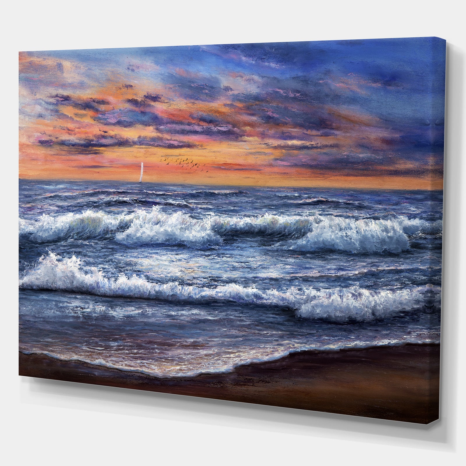 Ocean waves after Storm - Sea & Shore Photography on wrapped Canvas