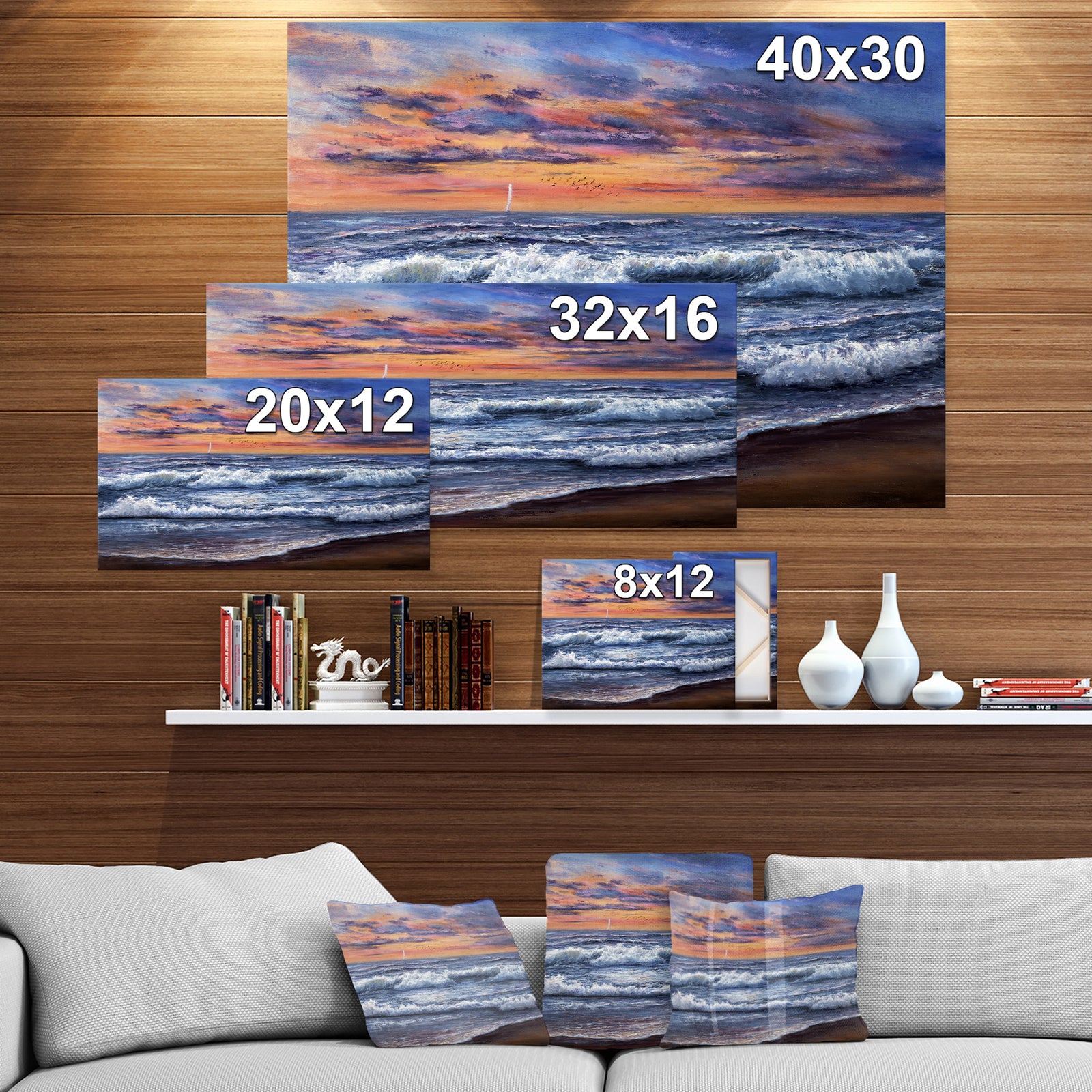 Ocean waves after Storm - Sea & Shore Photography on wrapped Canvas