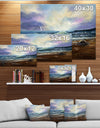 Waves at Ocean Sea Shore - Sea & Shore Painting Print on Wrapped Canvas