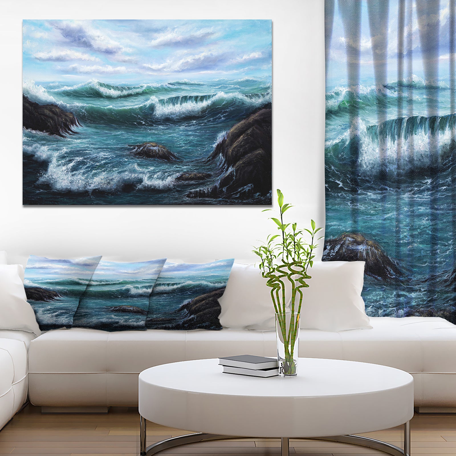 Ocean shore view - Sea & Shore Photography on Wrapped Canvas
