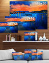 Boats in Sea Oil Painting - Sea & Shore Painting Print on Wrapped Canvas