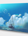 Sailboat Under Summer Sky - Art on wrapped Canvas