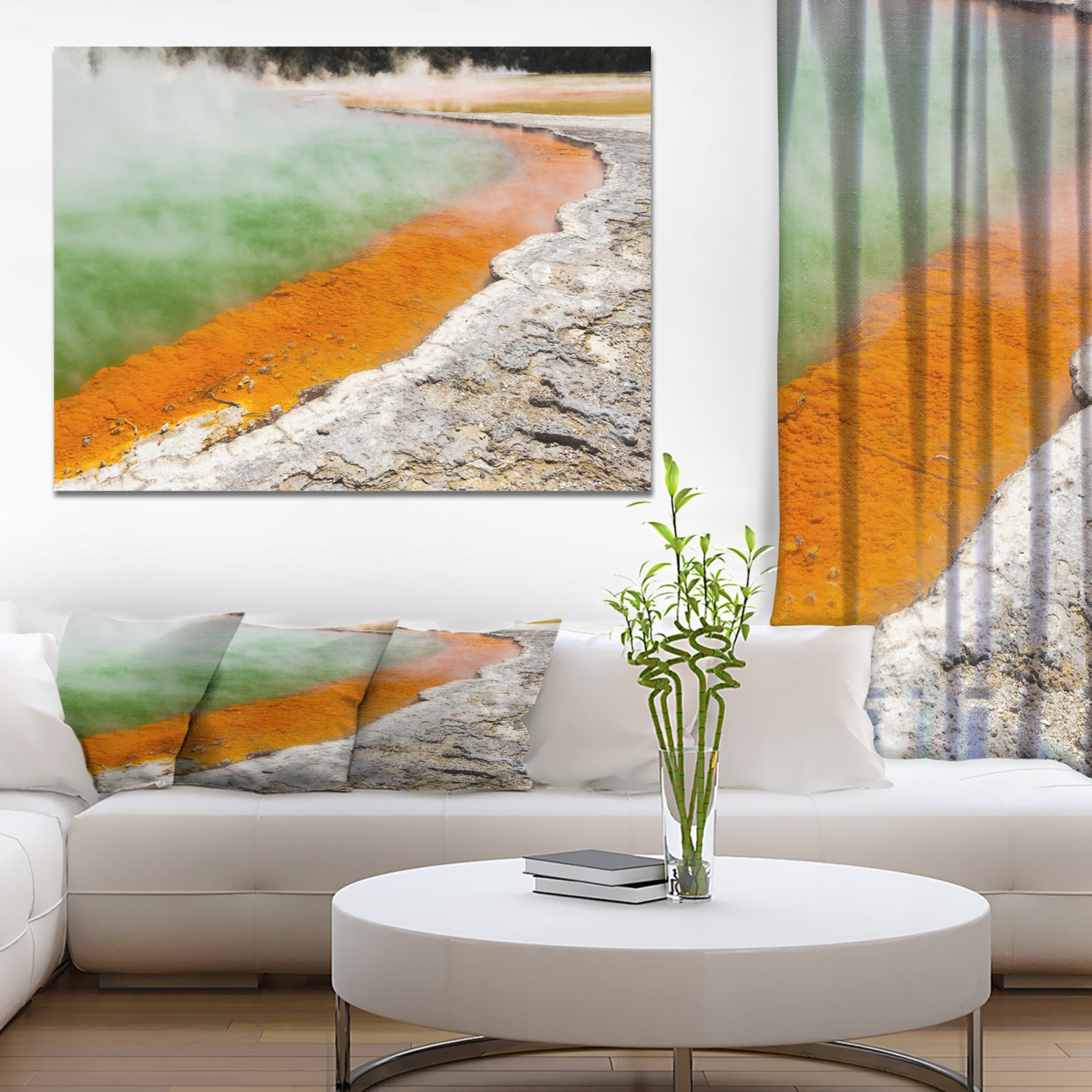 New Zealand Champagne Pool - Landscapes Sea & Shore Photographic on wrapped Canvas