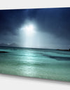 Grey sky on the beach of la Digue island Seychelles - Sea & Shore Photographic on wrapped Canvas