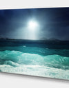 Green Ocean Waves under Dark Sky - Sea & Shore Photographic on wrapped Canvas