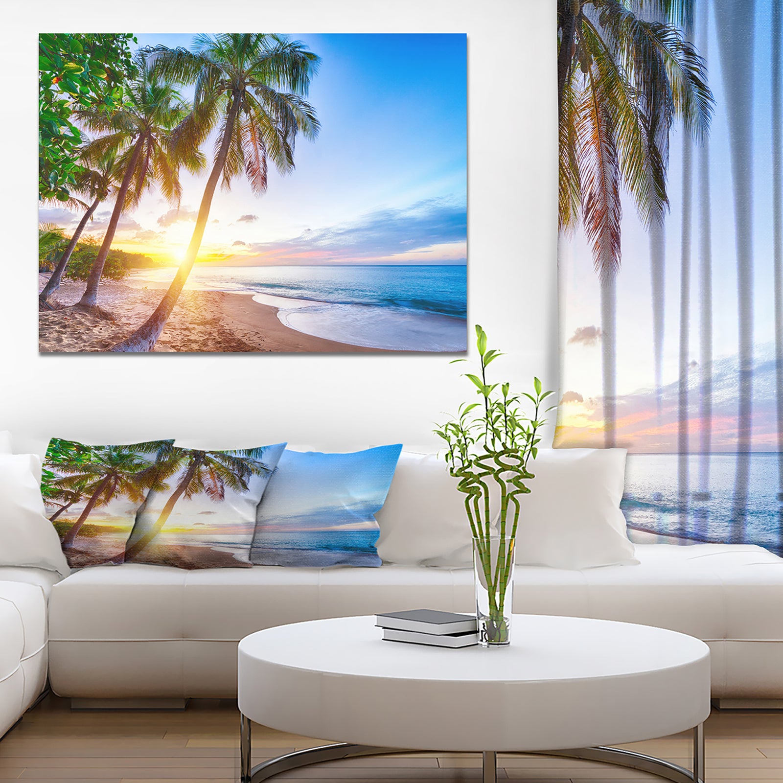 Pearl Beach in Guadeloupe - Sea & Shore Photographic on wrapped Canvas