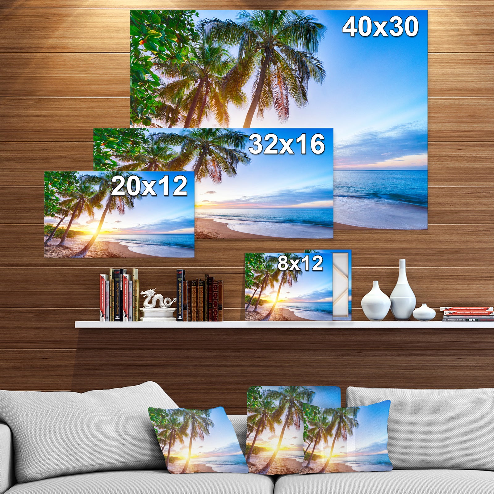 Pearl Beach in Guadeloupe - Sea & Shore Photographic on wrapped Canvas