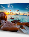 Granite Boulders at Dramatic Sunset - Sea & Shore Photographic on wrapped Canvas