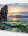 Rock formation Island - Landscapes Sea & Shore Photographic on wrapped Canvas