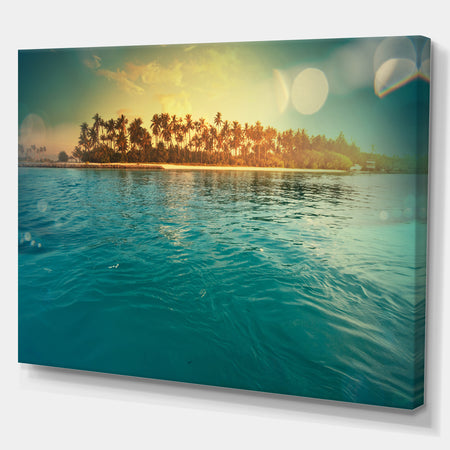 Serenity tropical beach - Landscapes Sea & Shore Photographic on wrapped Canvas