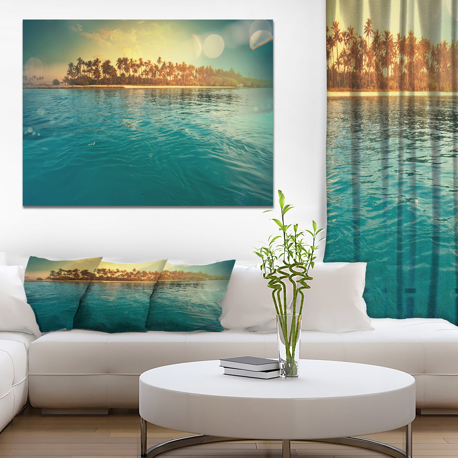 Serenity tropical beach - Landscapes Sea & Shore Photographic on wrapped Canvas