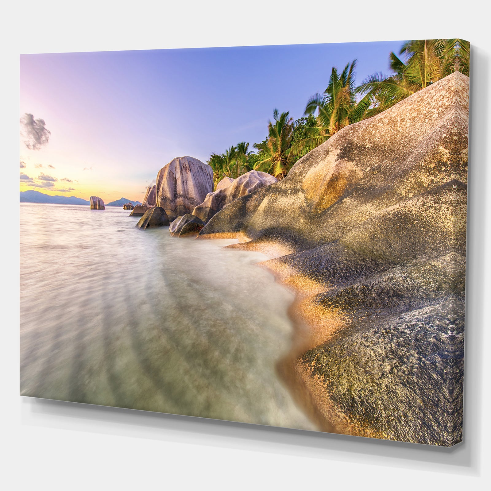 View of Anse Source d'Argent - Sea & Shore Photographic on wrapped Canvas
