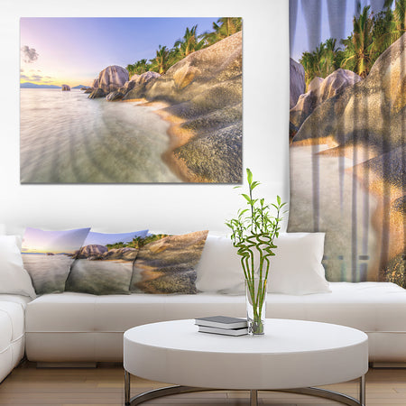 View of Anse Source d'Argent - Sea & Shore Photographic on wrapped Canvas