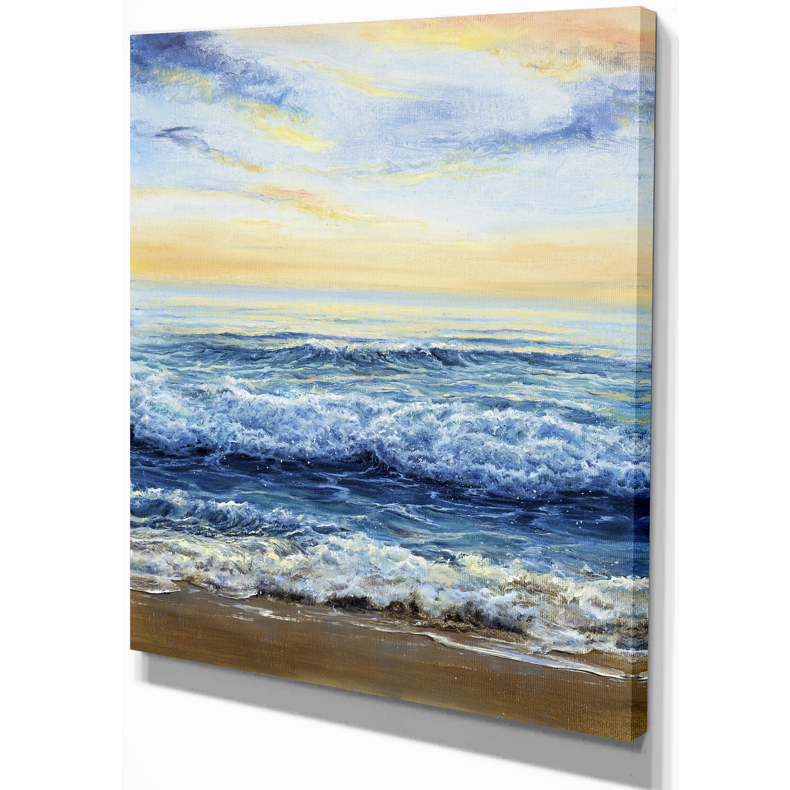 On the beach - Sea & Shore Painting Print on Wrapped Canvas