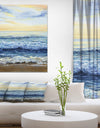 On the beach - Sea & Shore Painting Print on Wrapped Canvas