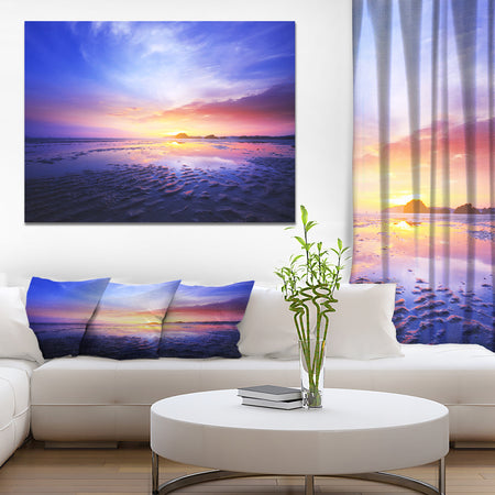 Sunset at lowtide - Landscapes Sea & Shore Photographic on wrapped Canvas