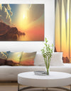 Panorama of Sea Sunset - Landscapes Sea & Shore Photographic on wrapped Canvas