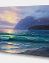 Beautiful sunrise at the morning - Landscapes Sea & Shore Photographic on wrapped Canvas