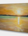 Sunset over the Horizon - Sea & Shore Painting Print on Wrapped Canvas