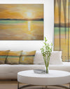 Sunset over the Horizon - Sea & Shore Painting Print on Wrapped Canvas