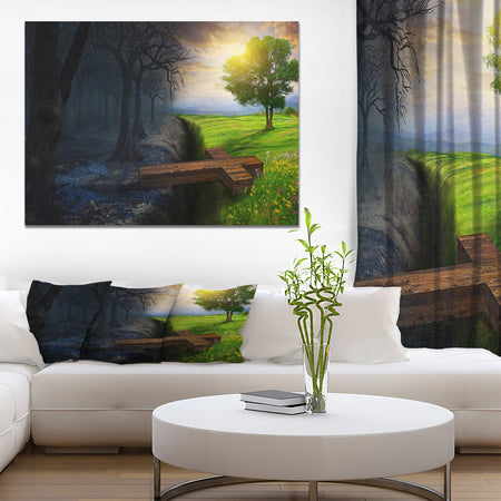 Crossing the gap - Religious Art on Wrapped Canvas