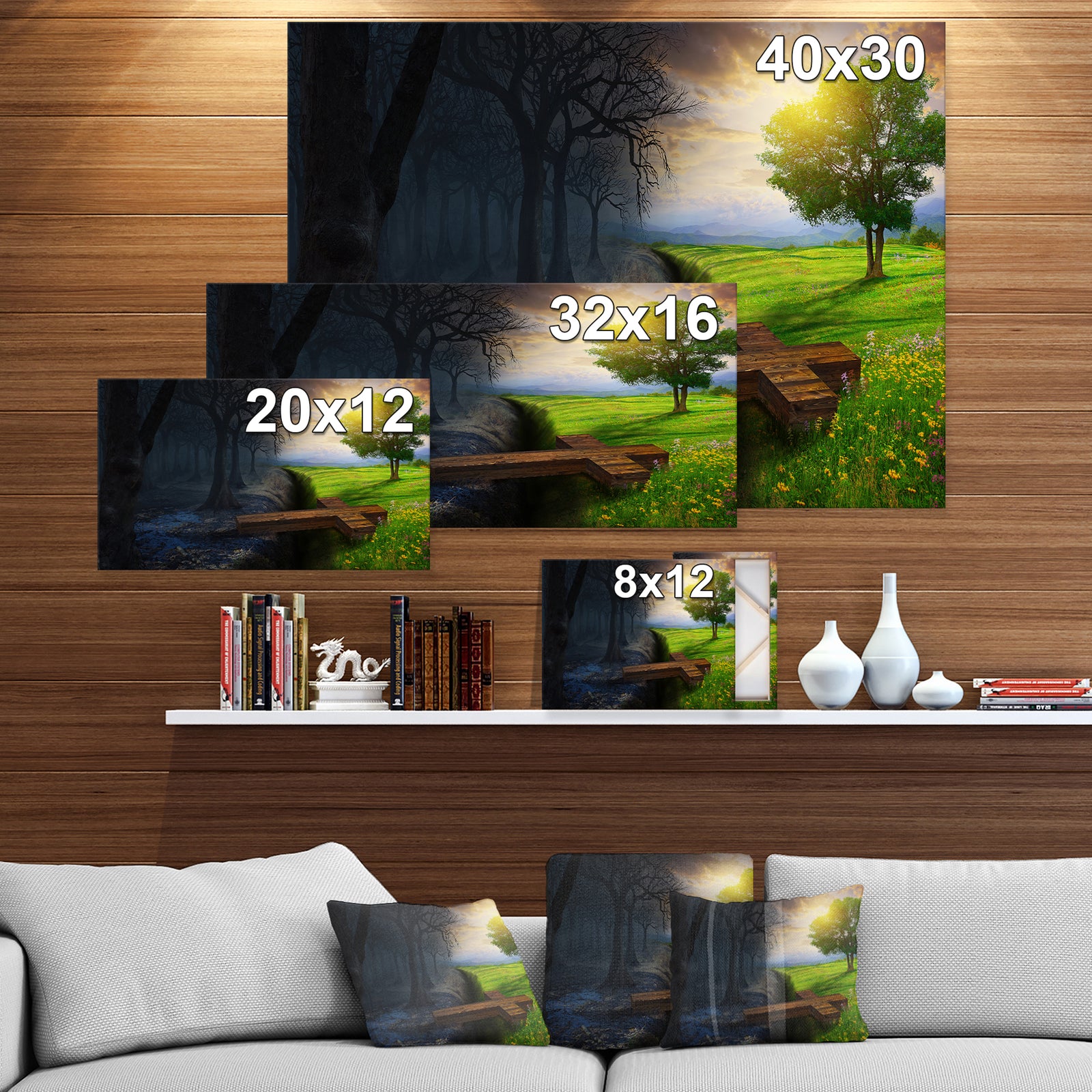Crossing the gap - Religious Art on Wrapped Canvas
