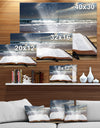 Jesus Bible at beach - Religious Art on Wrapped Canvas