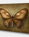 Vintage Butterfly - Vintage Painting Print on Wrapped Canvas