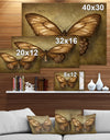 Vintage Butterfly - Vintage Painting Print on Wrapped Canvas