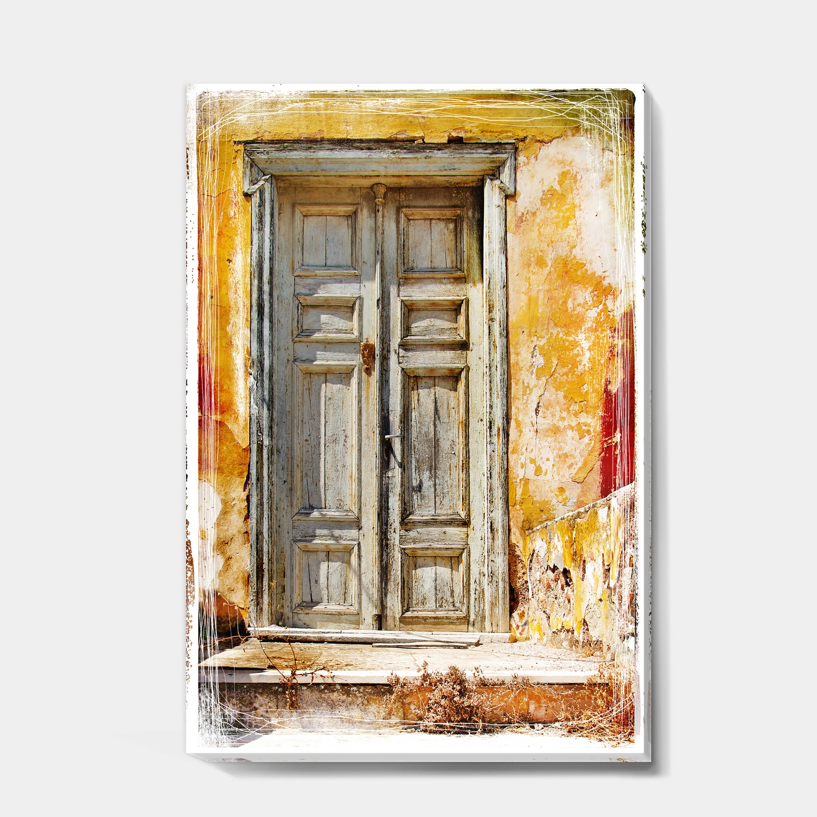 Old Traditional Greek Doors - Vintage Canvas Artwork