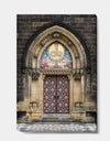 Ornate Entrance of Church in Prague - Vintage Gallery-wrapped Canvas