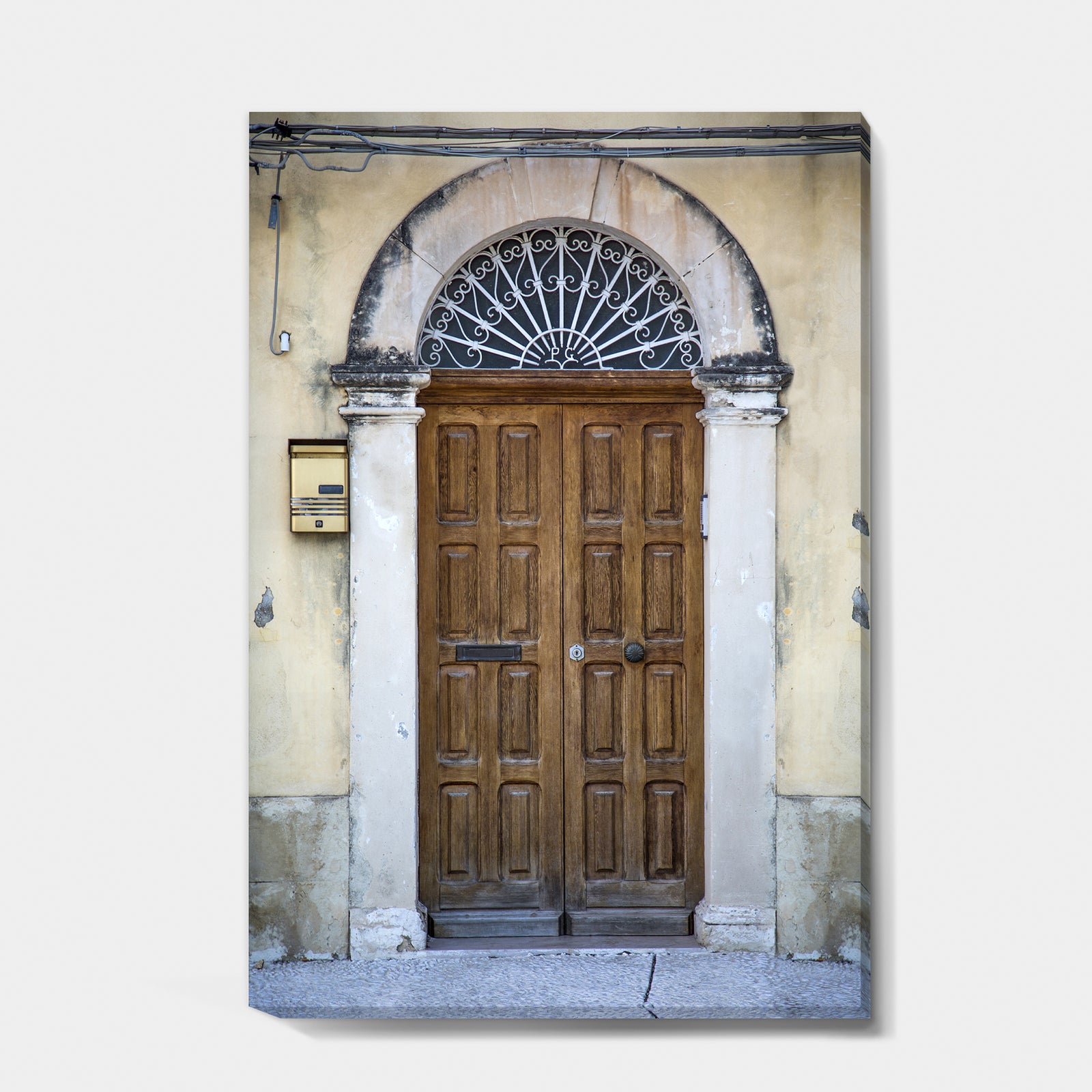 Vintage Door in Sicily - Vintage Canvas Artwork