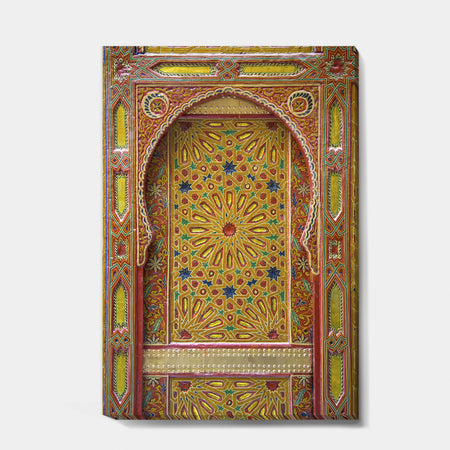 Moroccan Entrance Door in Fez - Vintage Premium Canvas Wall Art