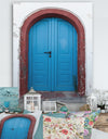 Old Traditional Door in Oia Santorini Greece - Vintage Canvas Art