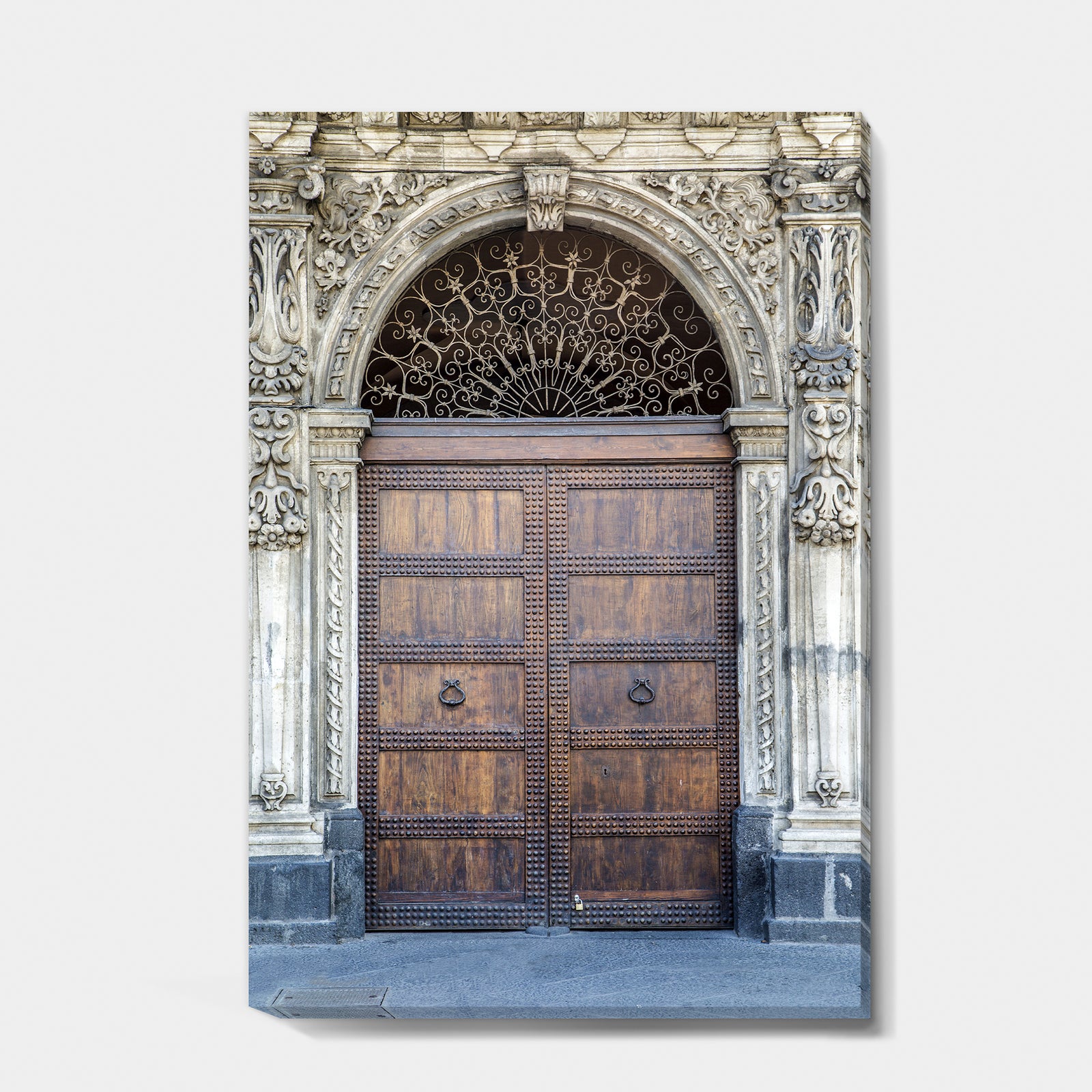 Old Door in Catania, Italy - Vintage Canvas Art