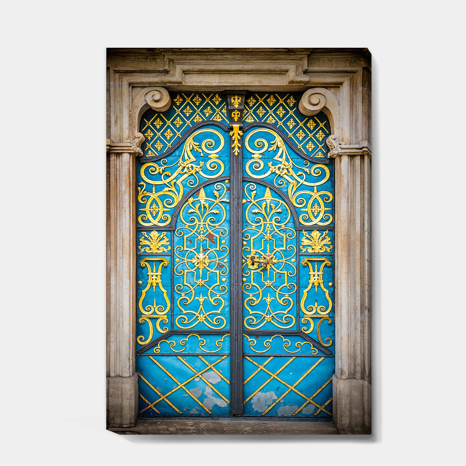 Old-European Door Vintage - Vintage Gallery-wrapped Canvas